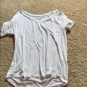 All white tee from American Eagle.